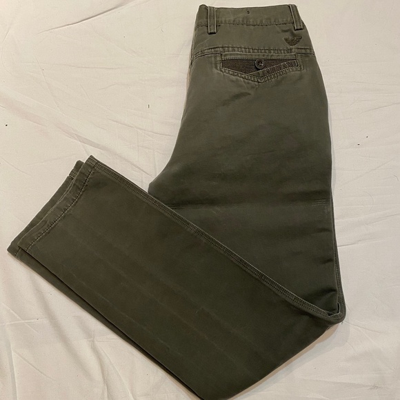 ARMANI JEANS Giorgio Armani Mens Khaki Chinos Sz 28 - Picture 1 of 11